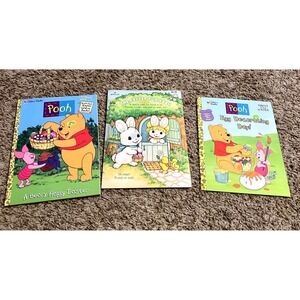 Lot Of 3 Easter Golden‎ Books Pooh Egg Decorating Day Paint with Water Book